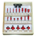 Red Painted 20 Set Woodworking T.c.t Router Bit Sets In 45#carbon Steel